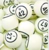 Bingo Balls: Ping Pong Balls Set, Double Numbered 1-75, White